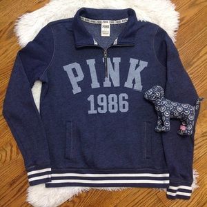 VS PINK 1/4 Zip Sweatshirt EUC